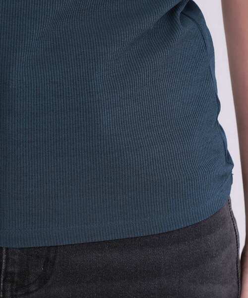 OPAQUE.CLIP(オペークドットクリップ)の「シアーメランジリブカットソー【洗濯機OK】(Tシャツ/カットソー・レディース・ブルー系その他/ホワイト/ブラック・00)」の13枚目の写真