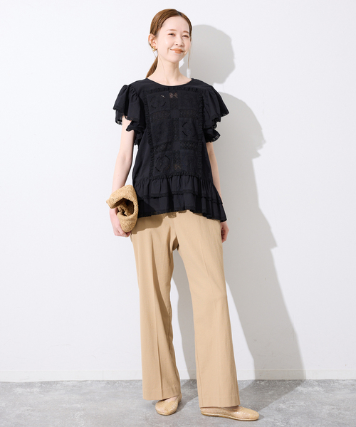 MOHI(モヒ)の「《別注カラーあり》MOHI/モヒ メッシュフラットシューズ 3-2533- PVC(パンプス・レディース・ベージュ/ブラック・38/37/36/39)」の19枚目の写真