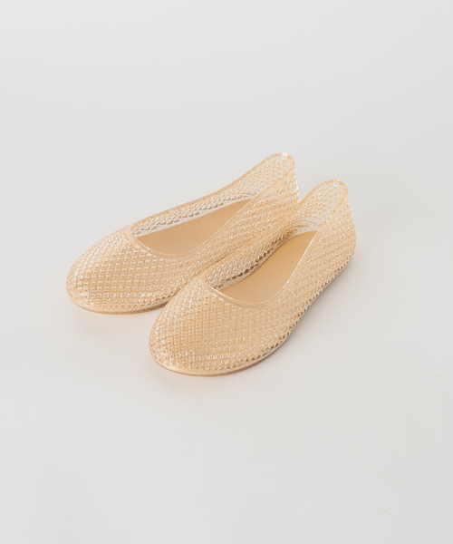 MOHI(モヒ)の「《別注カラーあり》MOHI/モヒ メッシュフラットシューズ 3-2533- PVC(パンプス・レディース・ベージュ/ブラック・38/37/36/39)」の4枚目の写真