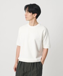 ライト ダブルフェイス ジオメ クルーネック Tシャツ 抗菌防臭