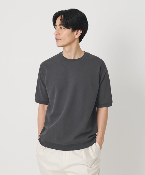 BEAUTY&YOUTH UNITED ARROWS(ビューティーアンドユースユナイテッドアローズ)の「ライト ダブルフェイス ジオメ クルーネック Tシャツ 抗菌防臭(Tシャツ/カットソー・メンズ・ホワイト/ロイヤルブルー/ダークグレー・M/S/L/XL)」の2枚目の写真