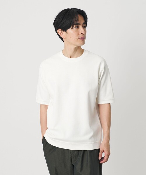 BEAUTY&YOUTH UNITED ARROWS(ビューティーアンドユースユナイテッドアローズ)の「ライト ダブルフェイス ジオメ クルーネック Tシャツ 抗菌防臭(Tシャツ/カットソー・メンズ・ホワイト/ロイヤルブルー/ダークグレー・M/S/L/XL)」の6枚目の写真