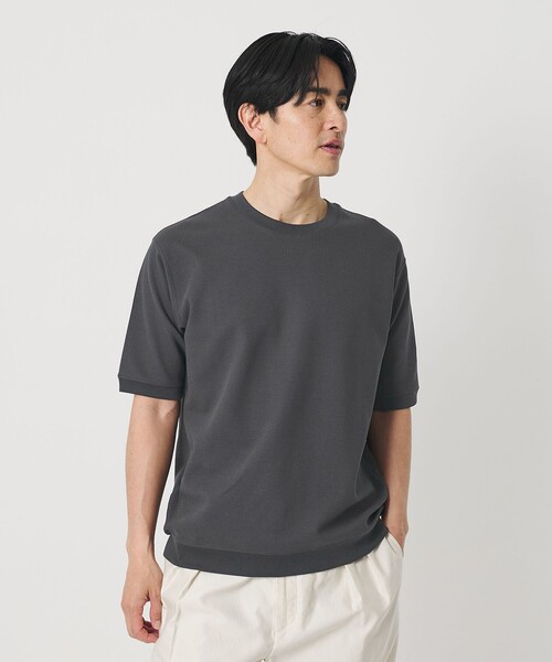 BEAUTY&YOUTH UNITED ARROWS(ビューティーアンドユースユナイテッドアローズ)の「ライト ダブルフェイス ジオメ クルーネック Tシャツ 抗菌防臭(Tシャツ/カットソー・メンズ・ホワイト/ロイヤルブルー/ダークグレー・M/S/L/XL)」の7枚目の写真