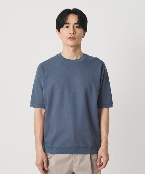 BEAUTY&YOUTH UNITED ARROWS(ビューティーアンドユースユナイテッドアローズ)の「ライト ダブルフェイス ジオメ クルーネック Tシャツ 抗菌防臭(Tシャツ/カットソー・メンズ・ホワイト/ロイヤルブルー/ダークグレー・M/S/L/XL)」の8枚目の写真