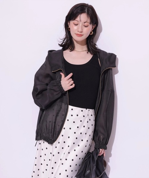 Arpege story(アルページュストーリー)の「ラメリブニットタンク(ニット/セーター・レディース・チャコールグレー/ピンク系その他5/モカ/ベージュ/ブラック・2)」の22枚目の写真