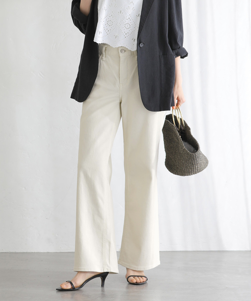 La TOTALITE(ラトータリテ)の「【洗える】Healthy Denim /ヘルシーデニム Quiche(デニムパンツ・レディース・ピンク/アイボリー/ブルー系その他・24/23/25/22)」の2枚目の写真
