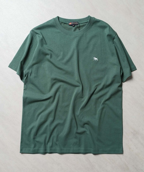 POLOCHAMPS（ポロチャンプス）の「POLOCHAMPS 胸刺繍Tシャツ（Tシャツ/カットソー・メンズ・オフホワイト/杢グレー/ブラック/ダークグリーン系/ベージュ/オレンジ/ネイビー/チャコール・M/L/XL）」の6枚目の写真
