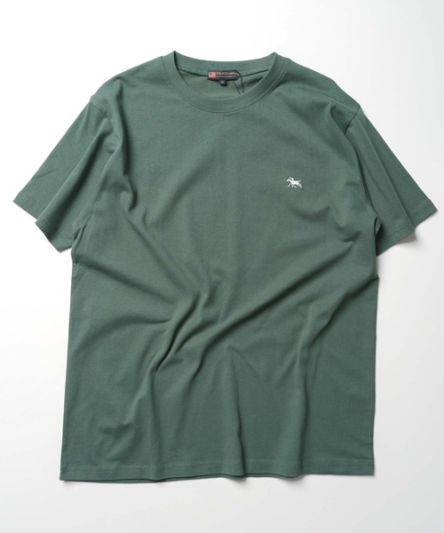 POLOCHAMPS（ポロチャンプス）の「POLOCHAMPS 胸刺繍Tシャツ（Tシャツ/カットソー・メンズ・オフホワイト/杢グレー/ブラック/ダークグリーン系/ベージュ/オレンジ/ネイビー/チャコール・M/L/XL）」の11枚目の写真