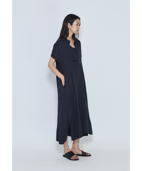 1er Arrondissement(プルミエアロンディスモン)の「テンセルリネンカフタンワンピース(ドレス・レディース・ブルー系その他3/モカ・38/36)」の5枚目の写真