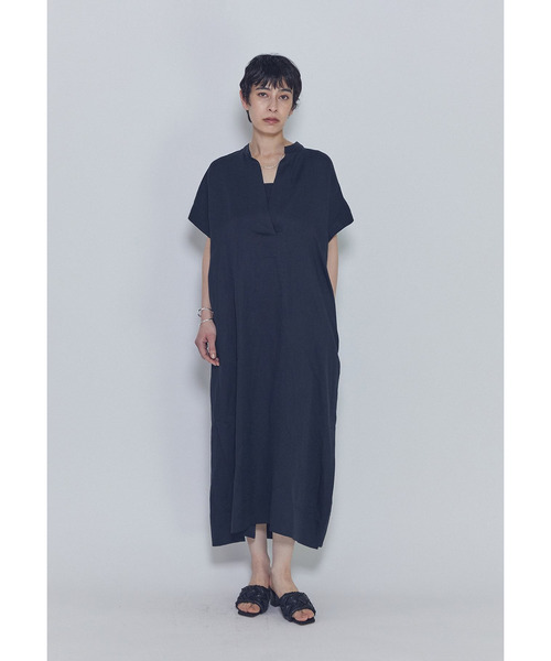 1er Arrondissement(プルミエアロンディスモン)の「テンセルリネンカフタンワンピース(ドレス・レディース・ブルー系その他3/モカ・38/36)」の10枚目の写真