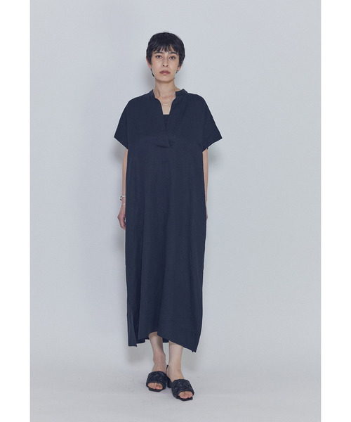 1er Arrondissement(プルミエアロンディスモン)の「テンセルリネンカフタンワンピース(ドレス・レディース・ブルー系その他3/モカ・38/36)」の11枚目の写真