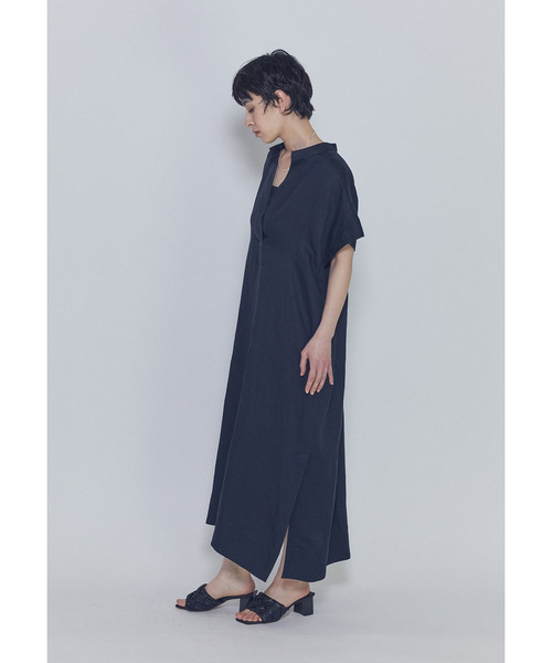 1er Arrondissement(プルミエアロンディスモン)の「テンセルリネンカフタンワンピース(ドレス・レディース・ブルー系その他3/モカ・38/36)」の14枚目の写真