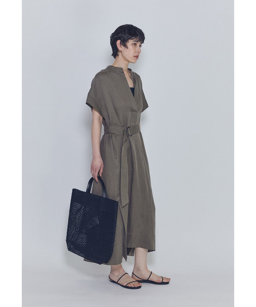 1er Arrondissement(プルミエアロンディスモン)の「テンセルリネンカフタンワンピース(ドレス・レディース・ブルー系その他3/モカ・38/36)」の17枚目の写真