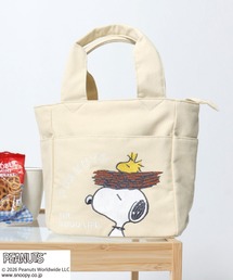 SNOOPY（スヌーピー）の「PEANUTS SNOOPY（ピーナッツ スヌーピー）刺繍 ミニトートバッグ/レディース キャンバストート ランチバッグ ハンドバッグ キャラクター（トートバッグ）」