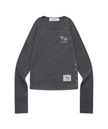 ソルエンサイドボタンロングスリーブTシャツ(3カラー)