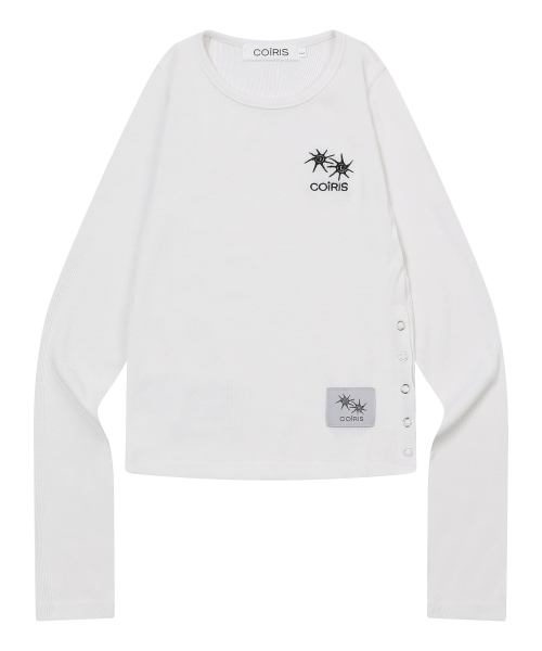 COIRIS(コイリス)の「ソルエンサイドボタンロングスリーブTシャツ(3カラー)(Tシャツ/カットソー・レディース・ホワイト/チャコールグレー/ライトグレー・FREE)」の14枚目の写真