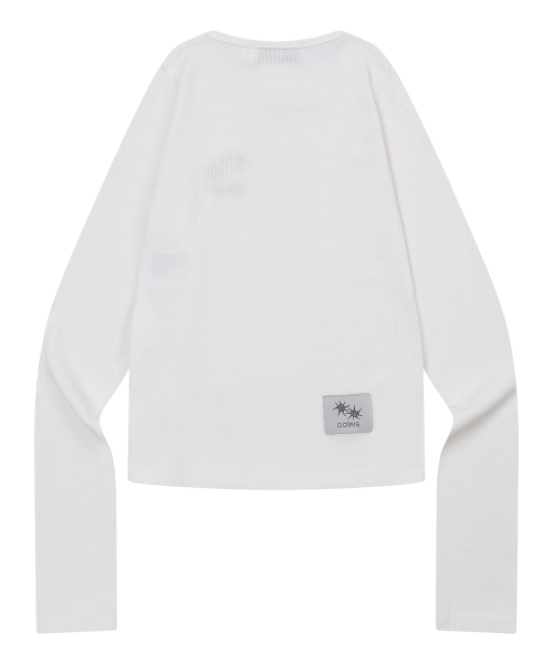 COIRIS(コイリス)の「ソルエンサイドボタンロングスリーブTシャツ(3カラー)(Tシャツ/カットソー・レディース・ホワイト/チャコールグレー/ライトグレー・FREE)」の15枚目の写真