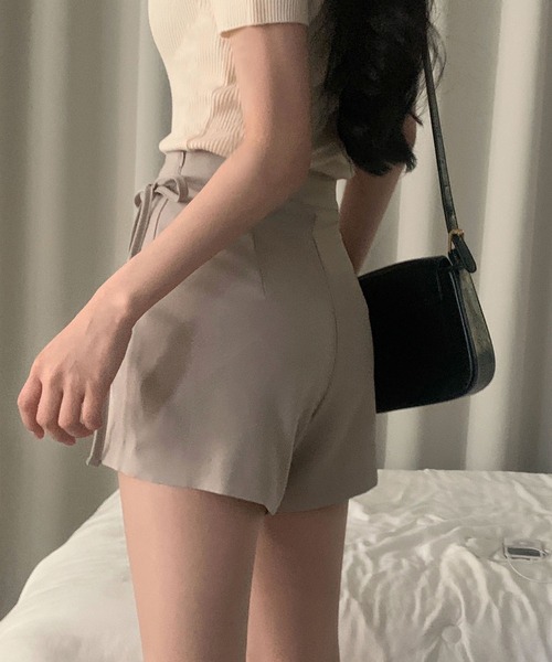 Girly Doll(ガーリードール)の「リボンワンショルダー半袖リブニット(その他トップス・レディース・グリーン/ピンク/オフホワイト/ネイビー/ピンクベージュ・FREE)」の11枚目の写真