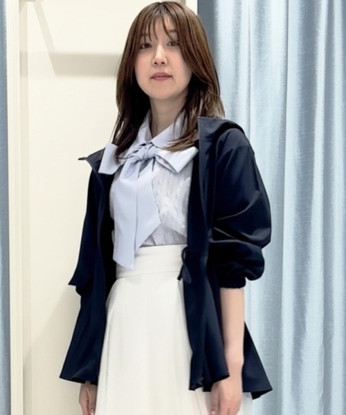 SWINGLE(スウィングル)の「【UVカット/撥水/吸水速乾】ラッシュガードパーカー(パーカー・レディース・ピンク/オフホワイト/ネイビー・FREE)」の2枚目の写真