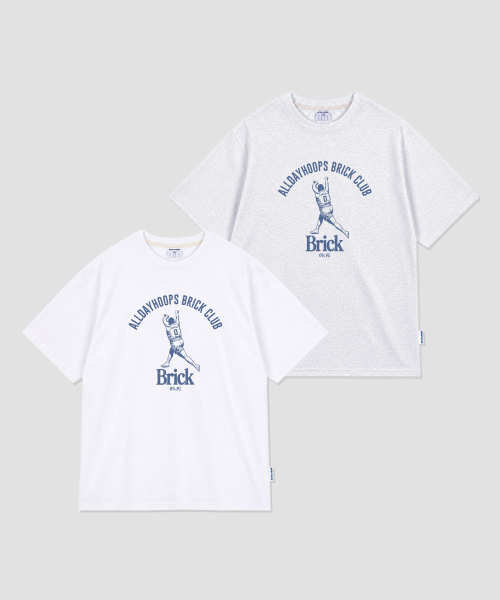 ALL DAY HOOPS(オールデイフープス)の「オールデイフープス ブリッククラブ オーバーサイズ 半袖Tシャツ ホワイト(Tシャツ/カットソー・メンズ・その他・1/2/3/WOMENS)」の3枚目の写真