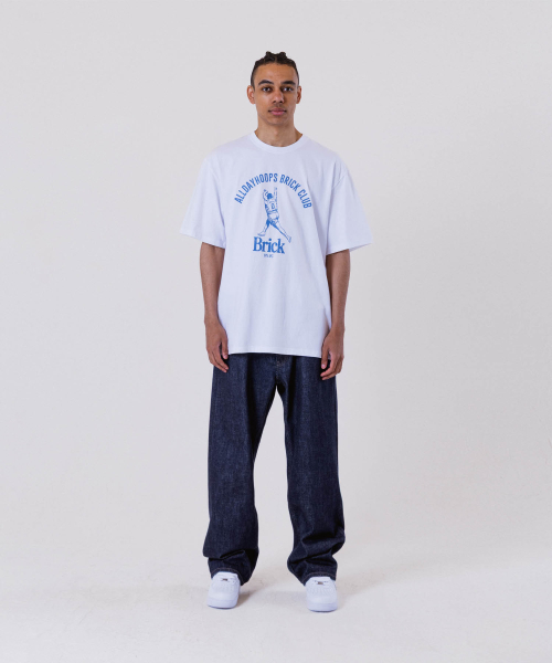 ALL DAY HOOPS(オールデイフープス)の「オールデイフープス ブリッククラブ オーバーサイズ 半袖Tシャツ ホワイト(Tシャツ/カットソー・メンズ・その他・1/2/3/WOMENS)」の4枚目の写真
