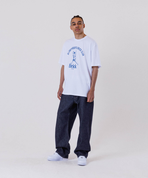 ALL DAY HOOPS(オールデイフープス)の「オールデイフープス ブリッククラブ オーバーサイズ 半袖Tシャツ ホワイト(Tシャツ/カットソー・メンズ・その他・1/2/3/WOMENS)」の6枚目の写真