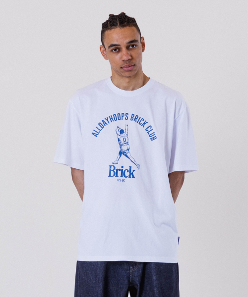 ALL DAY HOOPS(オールデイフープス)の「オールデイフープス ブリッククラブ オーバーサイズ 半袖Tシャツ ホワイト(Tシャツ/カットソー・メンズ・その他・1/2/3/WOMENS)」の9枚目の写真