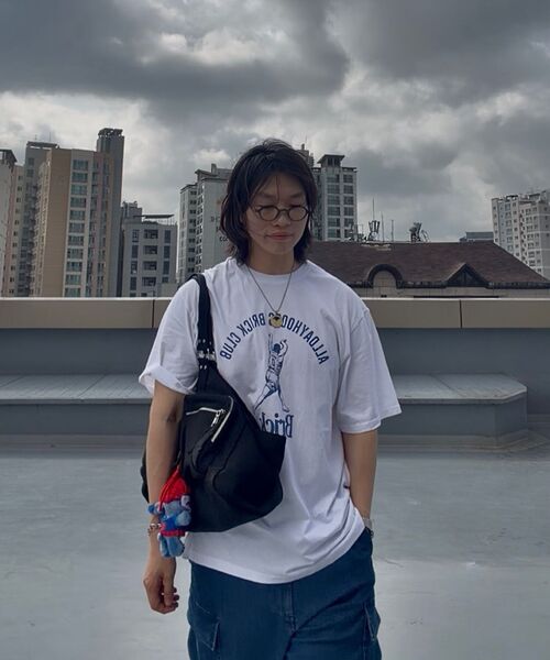 ALL DAY HOOPS(オールデイフープス)の「オールデイフープス ブリッククラブ オーバーサイズ 半袖Tシャツ ホワイト(Tシャツ/カットソー・メンズ・その他・1/2/3/WOMENS)」の11枚目の写真