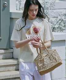 5218 アモールグラフィックTシャツ（イエロー）