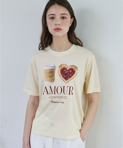 MALOUPE(マロップ)の「5218 アモールグラフィックTシャツ(イエロー)(Tシャツ/カットソー・レディース・イエロー・FREE)」の7枚目の写真