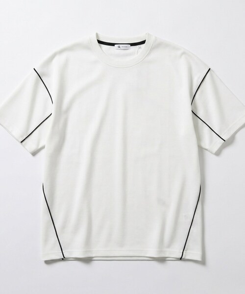tk.TAKEO KIKUCHI(ティーケータケオキクチ)の「パイピングカットソー(Tシャツ/カットソー・メンズ・ホワイト/ブラック・02/03)」の3枚目の写真