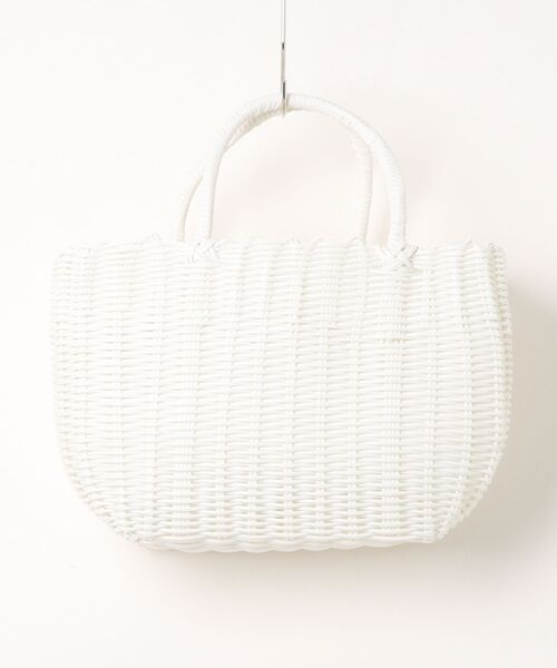 かごホワイト新品未使用 プラリュクスハンドメイドかごバッグ（MW）（かごバッグ）｜A BAG OF