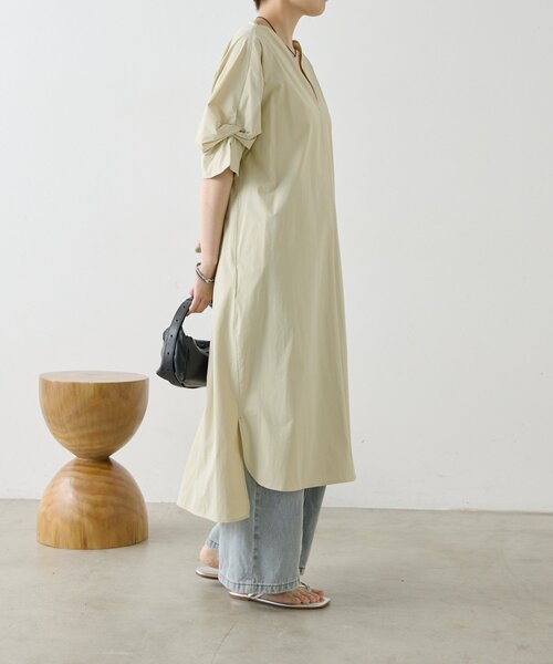 ear PAPILLONNER(イアパピヨネ)の「ハートネック袖タックワンピース【SUM1 STYLE】(ワンピース・レディース・ライトベージュ/ブラック・FREE)」の9枚目の写真