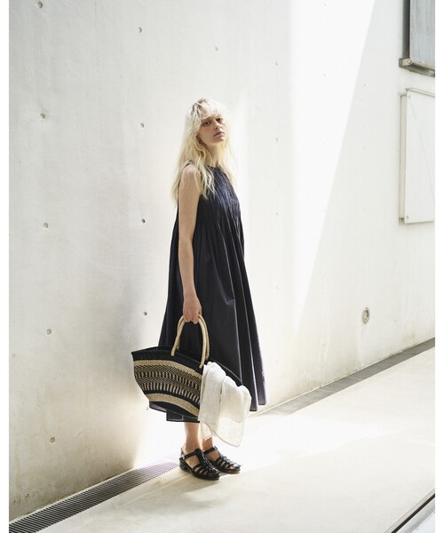 Rouge vif(ルージュヴィフ)の「【Sauths/サウス】リネンロングストール(ストール/ショール・レディース・ベージュ/ブルー・フリー)」の10枚目の写真