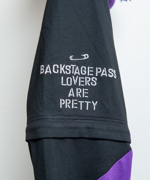 BACKSTAGE PASS(バックステージパス)の「SET LIST(セット リスト)オーバーサイズ 切り替え ロゴテープ 2WAY パーカー(パーカー・メンズ・パープル/ブラック/レッド・FREE)」の12枚目の写真