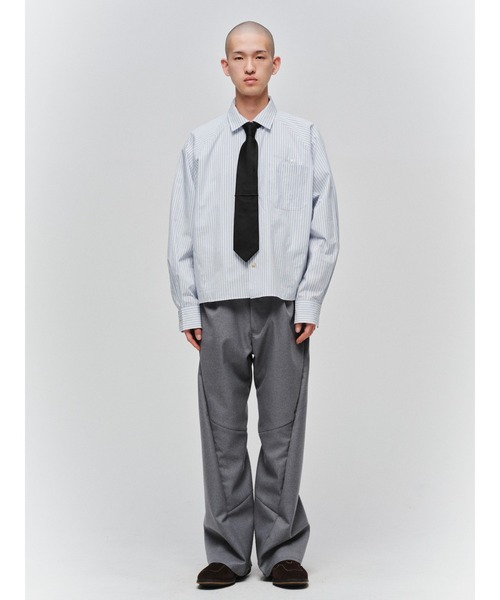 Jieda（ジエダ）の「JIEDA DECONSTRUCTED TIE（ネクタイ・メンズ・ネイビー/ブラック・ONESIZE）」の5枚目の写真