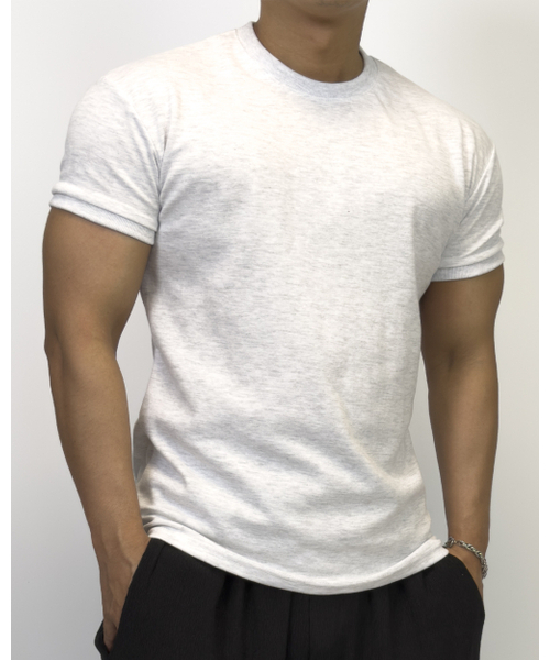 PACIENCIA(パシエンシア)の「ソリッドグリップスリムフィット半袖ライトグレー(Tシャツ/カットソー・メンズ・その他・LARGE/X-LARGE/XX-LARGE)」の1枚目の写真