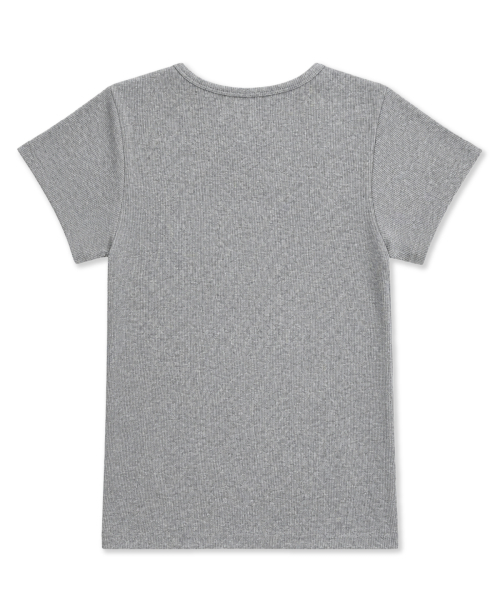 DAMISH(ダミシュ)の「アボーブドリームレタリングスナップボタンスリーブ_グレー(Tシャツ/カットソー・レディース・グレー・OS)」の4枚目の写真