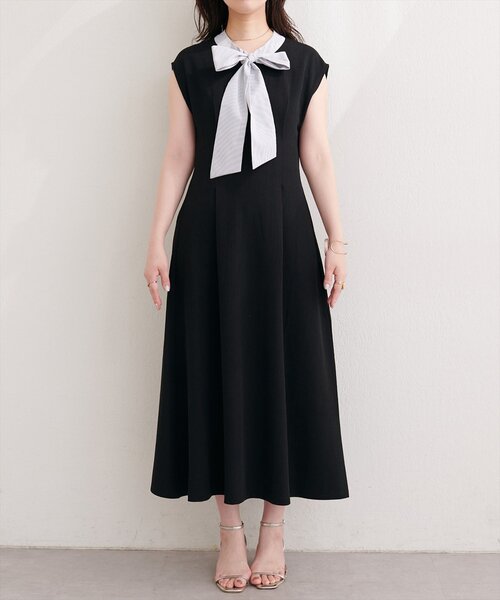 natural couture(ナチュラルクチュール)の「リボン付きノースリワンピース(ワンピース・レディース・ブルー系その他/オフホワイト/ネイビー/ブラック・FREE)」の22枚目の写真