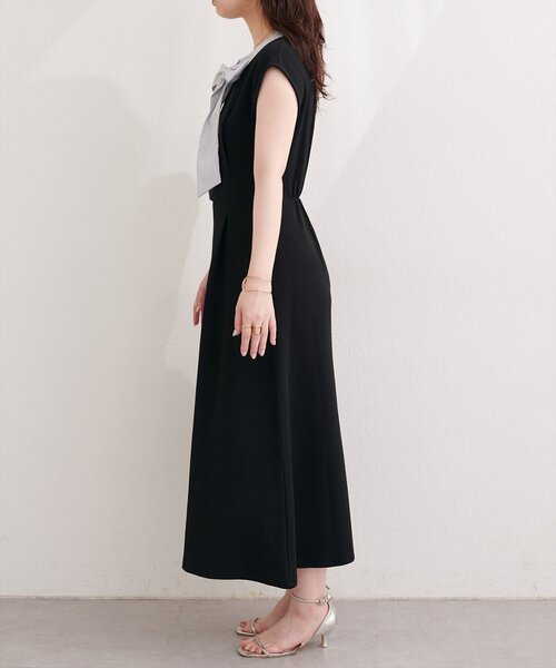 natural couture(ナチュラルクチュール)の「リボン付きノースリワンピース(ワンピース・レディース・ブルー系その他/オフホワイト/ネイビー/ブラック・FREE)」の21枚目の写真