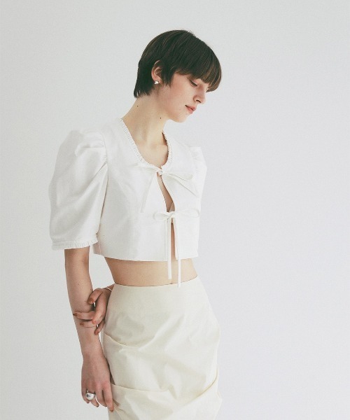 CLANE/クラネ/RIBBON SHORT BLOUSE（シャツ/ブラウス）｜CLANE（クラネ