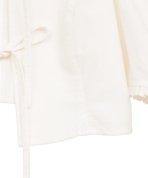 CLANE(クラネ)の「CLANE/クラネ/RIBBON SHORT BLOUSE(シャツ/ブラウス・レディース・ブラック/ホワイト・1)」の13枚目の写真