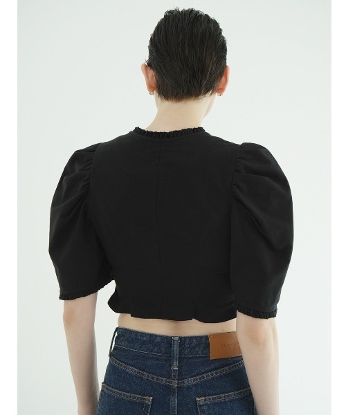 CLANE(クラネ)の「CLANE/クラネ/RIBBON SHORT BLOUSE(シャツ/ブラウス・レディース・ブラック/ホワイト・1)」の16枚目の写真