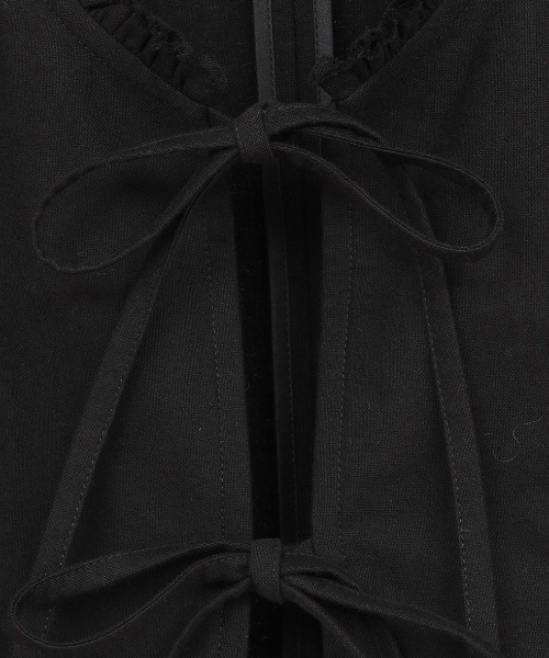 CLANE(クラネ)の「CLANE/クラネ/RIBBON SHORT BLOUSE(シャツ/ブラウス・レディース・ブラック/ホワイト・1)」の21枚目の写真