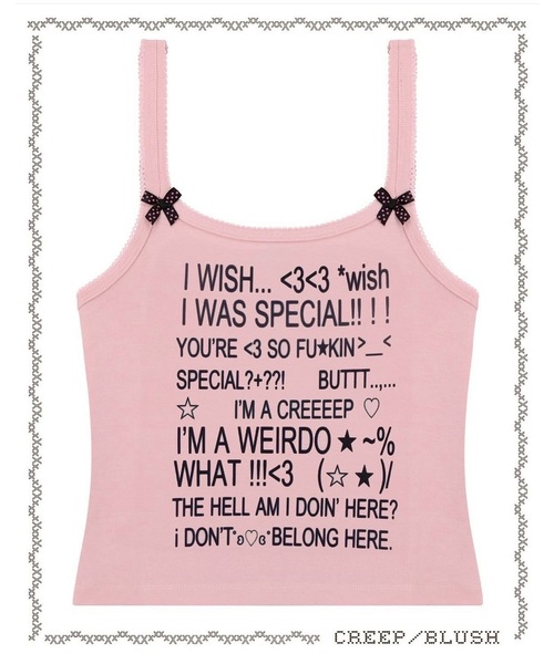 Oriens JOURNAL STANDARD(オリエンス ジャーナルスタンダード)の「【HOLECO/ホレコ】 Dango Camisole(CREEP/PINK)(キャミソール・レディース・ピンク・FREE)」の1枚目の写真