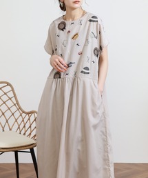 Emago（イマゴ）の「EMAGO いろんな帽子刺繍ワンピース 半袖（ワンピース）」