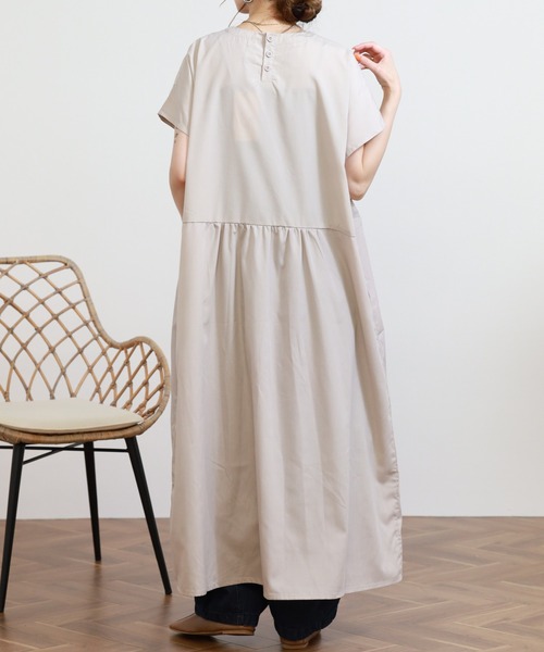 Emago(イマゴ)の「EMAGO いろんな帽子刺繍ワンピース 半袖(ワンピース・レディース・ベージュ/ネイビー・FREE)」の18枚目の写真