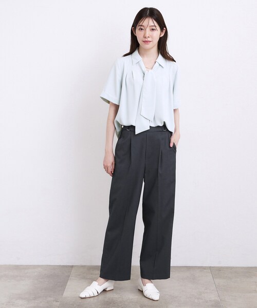 grove（グローブ）の「暑い季節もきれいが続く！センタープレスが取れにくい、ハイパーストレッチワイドパンツ（その他パンツ・レディース・ナチュラル/ネイビー/ブラウン系/ブラック・03/02/04/01/05）」の20枚目の写真