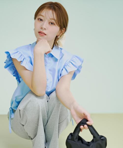 PROPORTION BODY DRESSING(プロポーションボディドレッシング)の「バルーンスリーブブラウス / 1216210702(シャツ/ブラウス・レディース・ホワイト/ブルー/ピンク・FREE)」の1枚目の写真