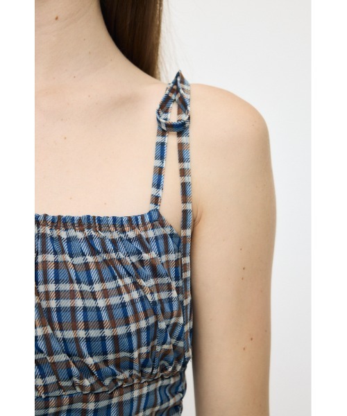 MOUSSY(マウジー)の「ASYMMETRY GATHER ミニドレス(ワンピース・レディース・ブルー系その他/ブラウン系その他/ブラック・2/1)」の8枚目の写真
